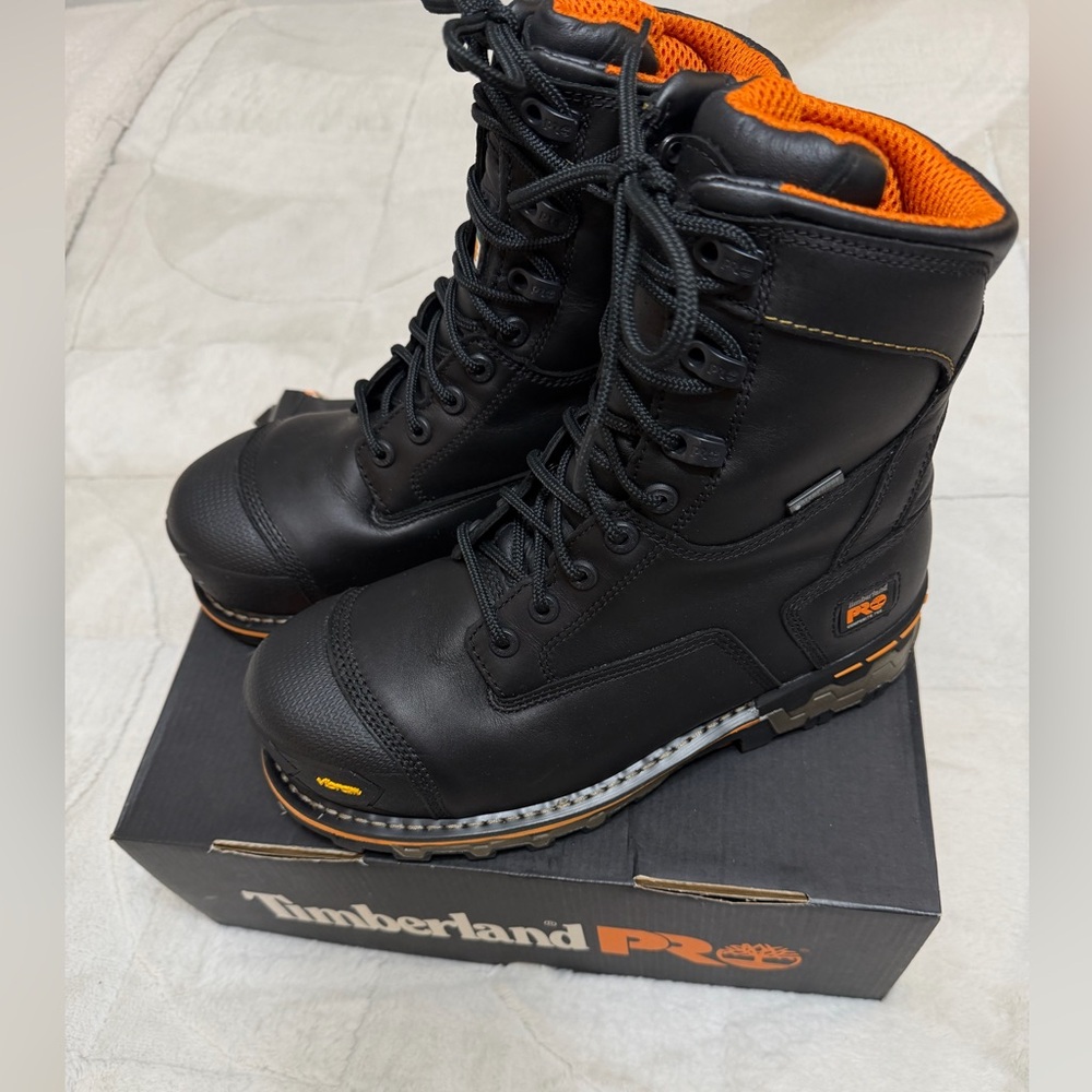 NEW! $200 Timberland Pro Men's Boondock 8" Composite Toe Waterproof Work Boot 8 - Picture 2 of 15